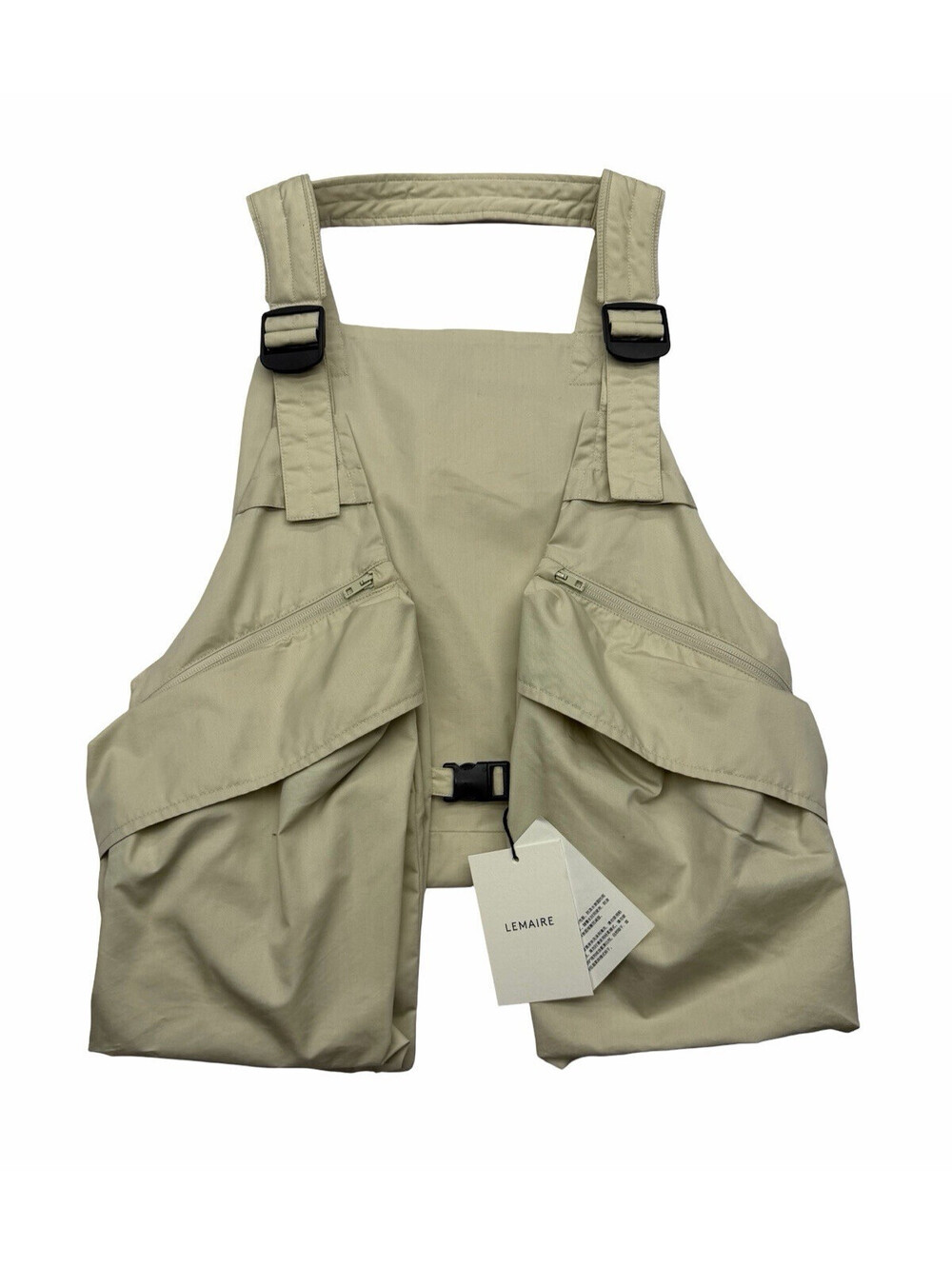 Lemaire Multi-Pocket Gabardine Waistcoat Vest Overcast Grey Size O/S